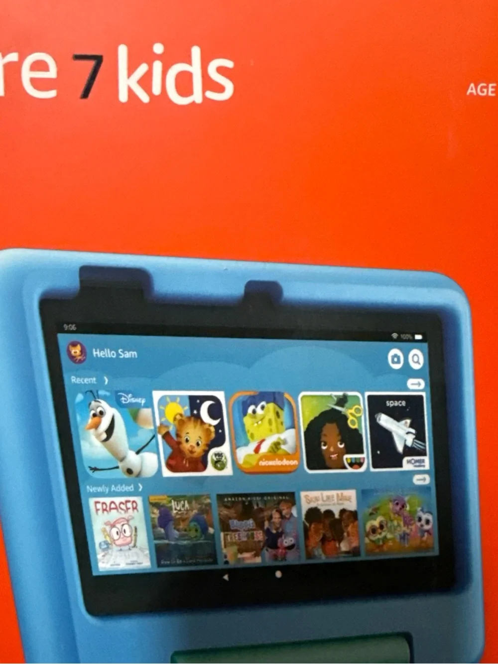 Amazon Fire 7 Kids Tablet - Light Blue Case with Teal Stand